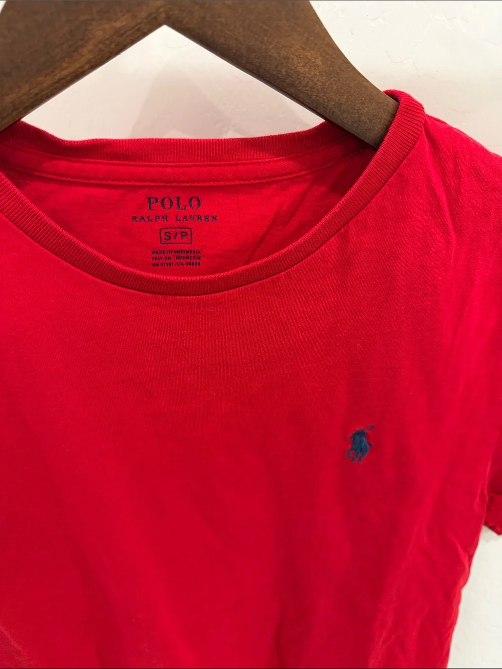 Polo by Ralph Lauren Short-Sleeve Crew Tee - Red with Navy Pony